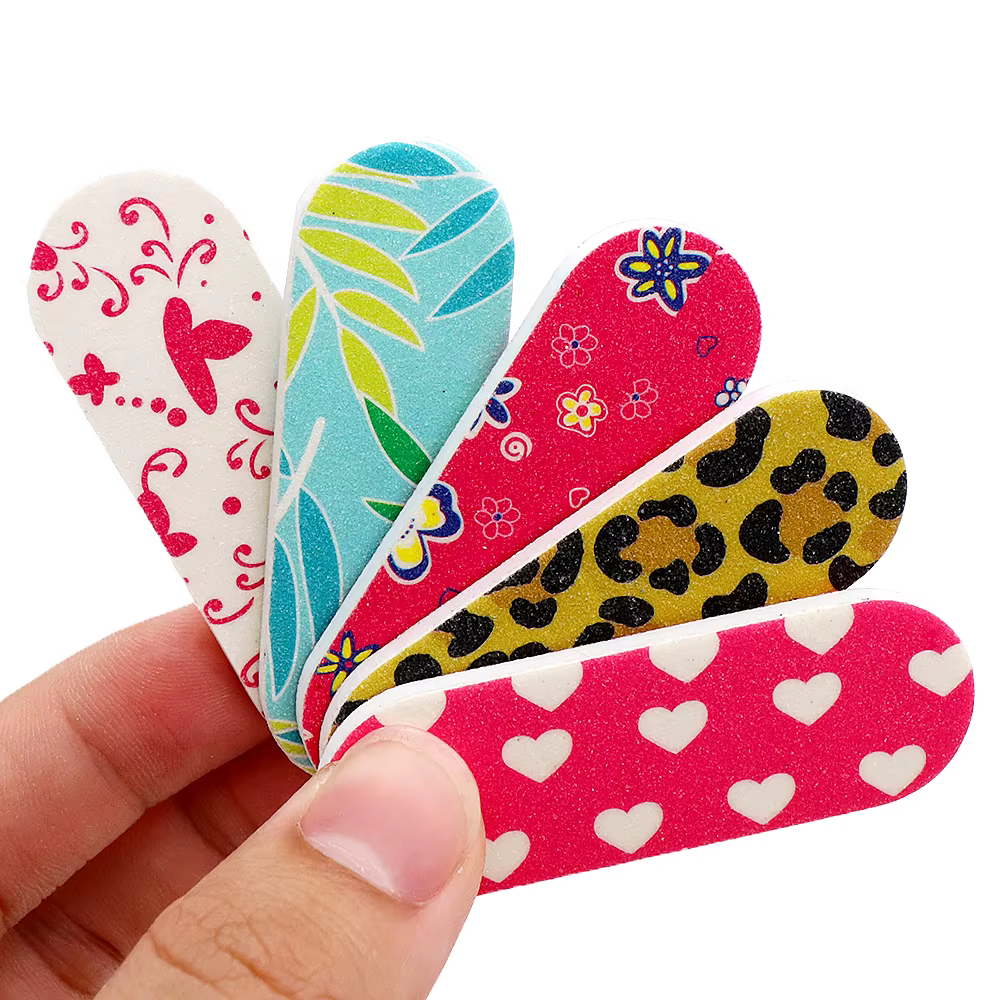 50 pièces limes à ongles planches Double face Mini