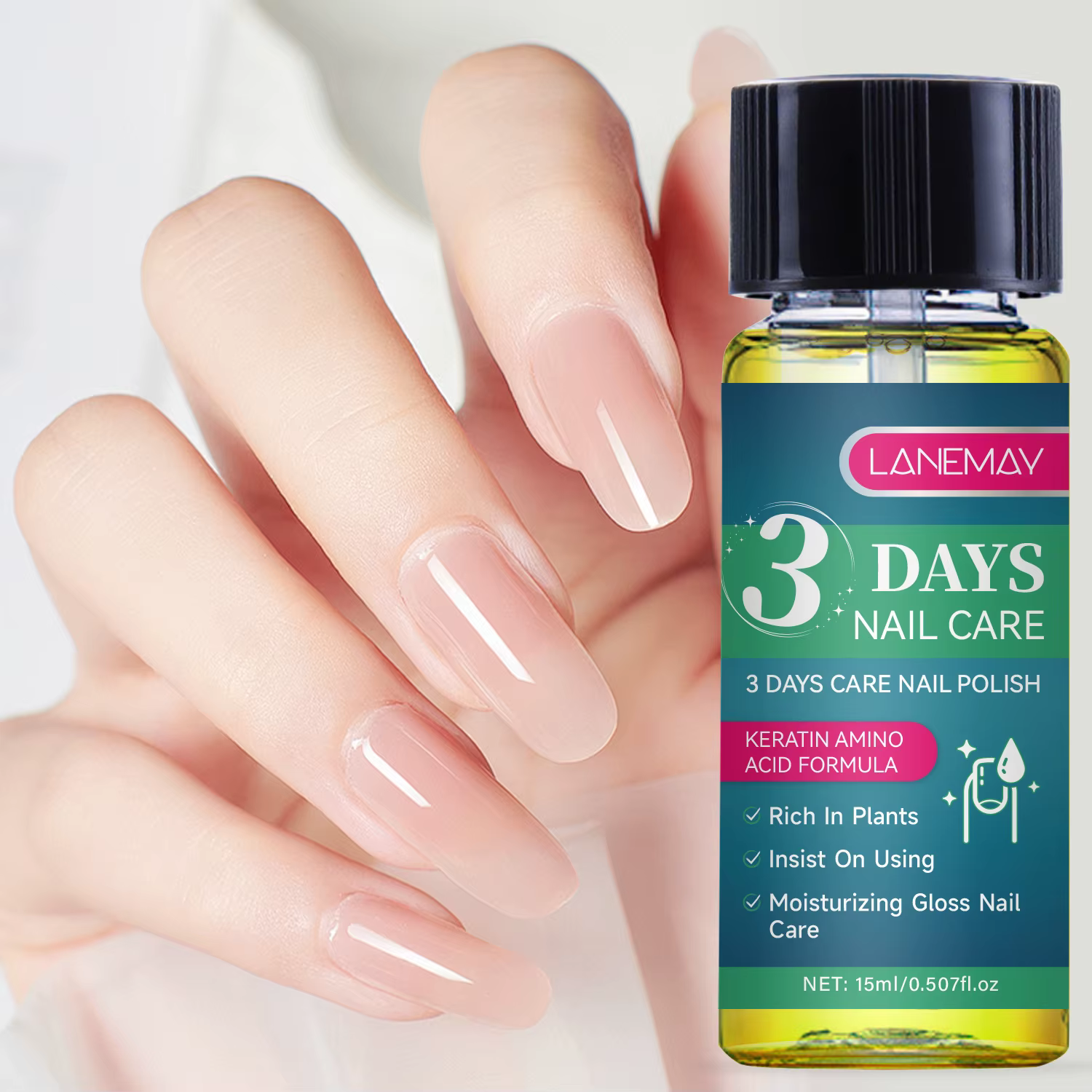 L'huile de soin des ongles de 3 jours maintient