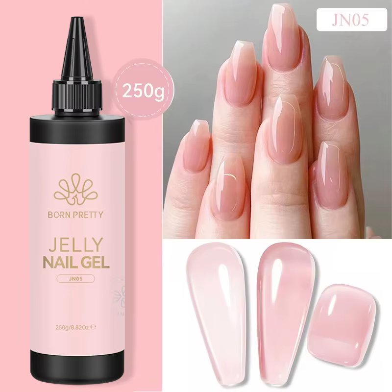 BORN PRETTY 250g gelée blanche laiteuse Gel nu vernis à ongles paquet rechargé translucide clair Semi Permanent tremper Gel UV