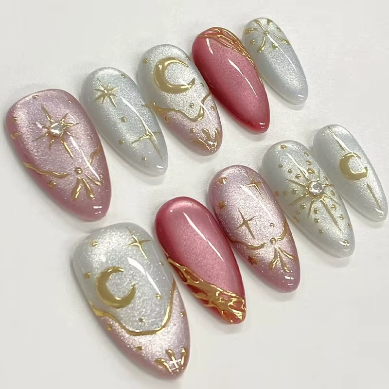 24 faux ongles à presser