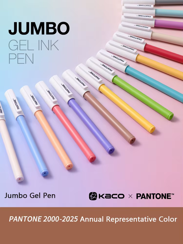 KACO x PANTONE stylos Gel, 28 couleurs complètes couleur représentante annuelle 0.5 noir écriture Durable stylos de Signature haute capacité Kawaii