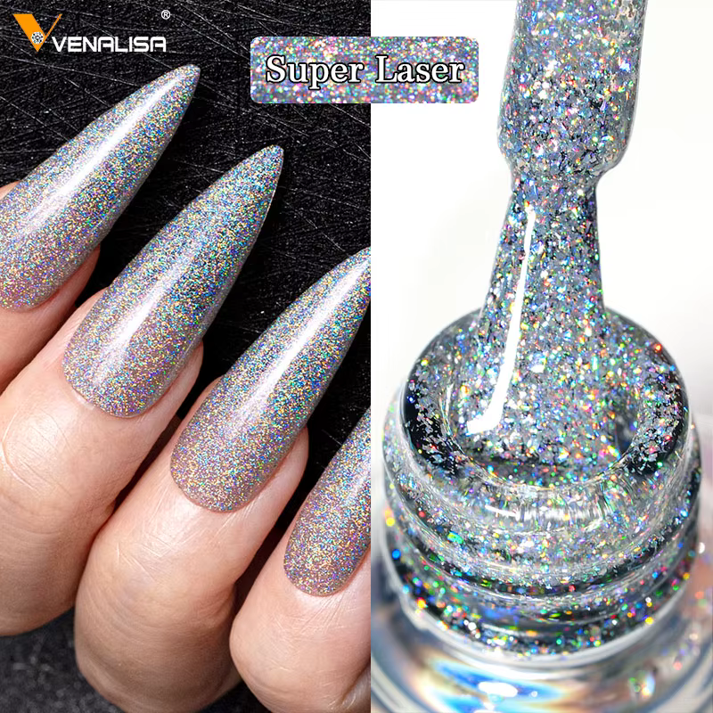 Venalisa 7.5ml Super Laser vernis à ongles effet paillettes scintillant Semi Permanent CANNI couleurs beauté UV LED Gel laque