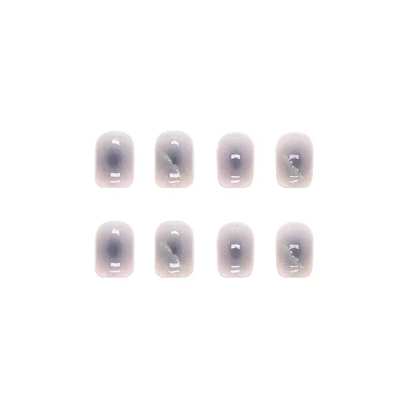 Faux ongles de cercueil courts et ronds réutilisables à couverture complète avec colle