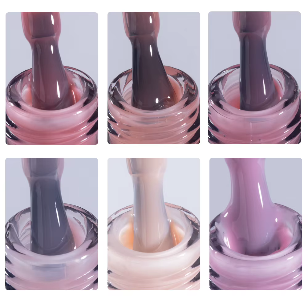 ELL LOUREL Gel à ongles constructeur blanc laiteux pour Extension dans une bouteille 15ML nu rose clair Poly dur Gel