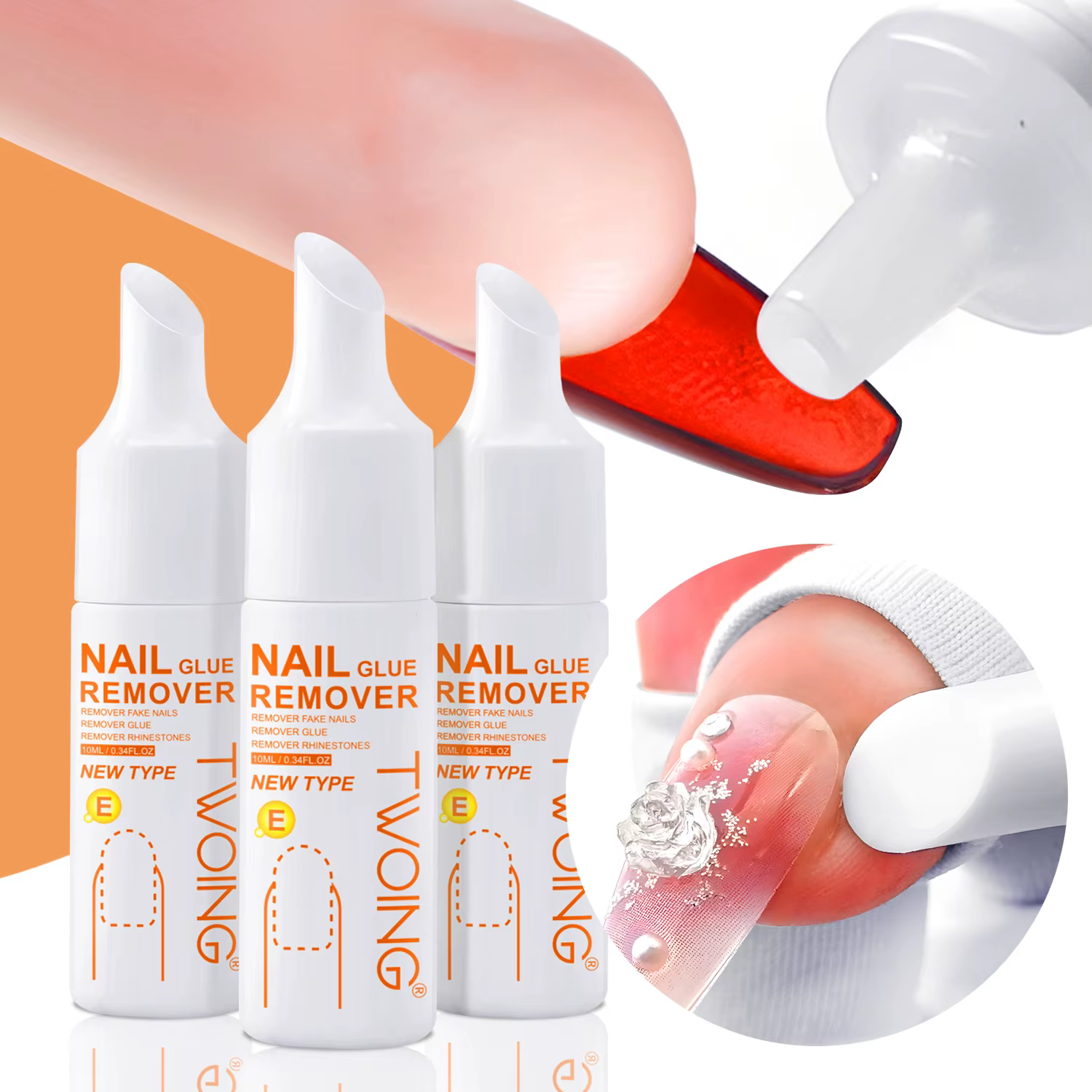 Dissolvant de colle pour faux ongles