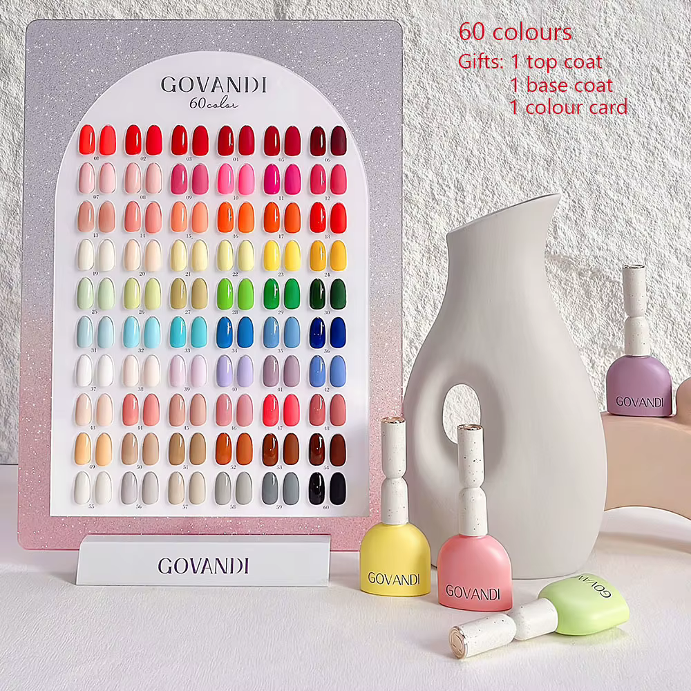 Ensemble de Verhéritage à Ongles Gel Macaron de Style Coréen