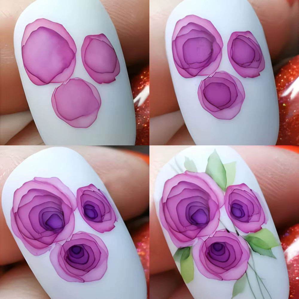 CANNI 9ml Encre à ongles effet marbre doré rose