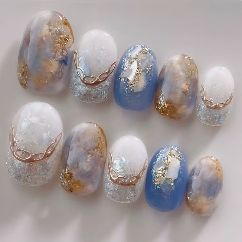10 faux ongles à presser
