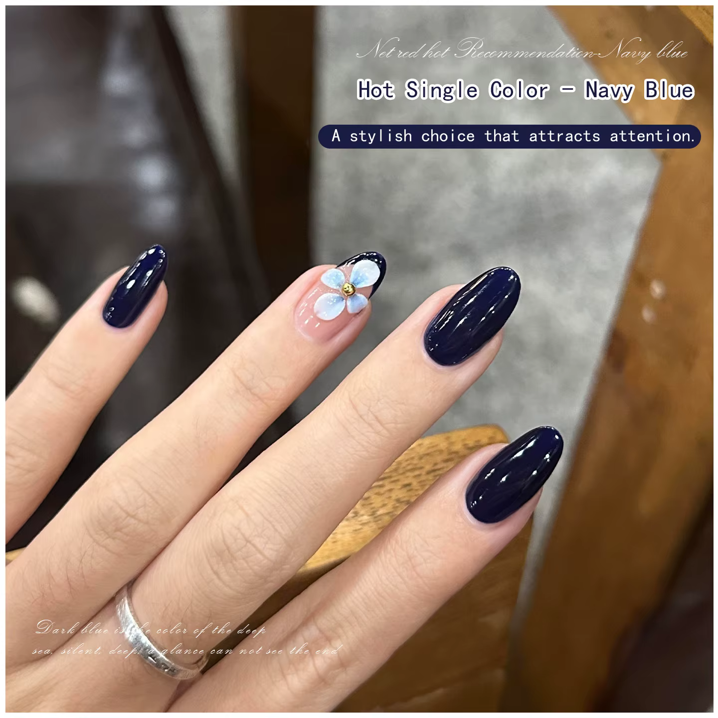 Vernis à ongles gel bleu marine populaire