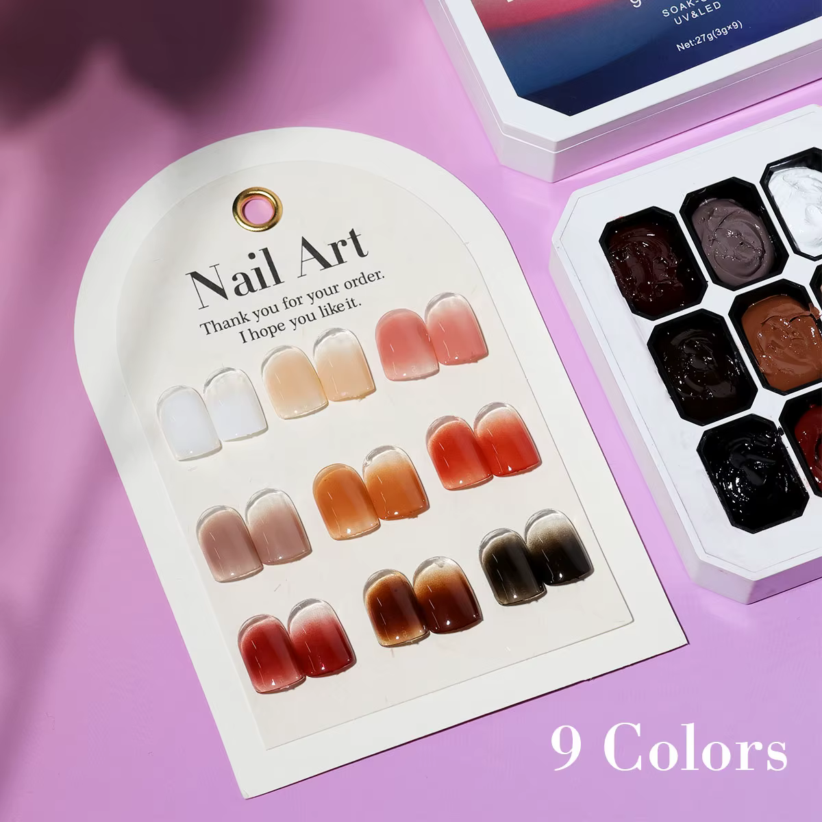 LIMEGIRL 9 couleurs dégradé peinture Gel Nail Art
