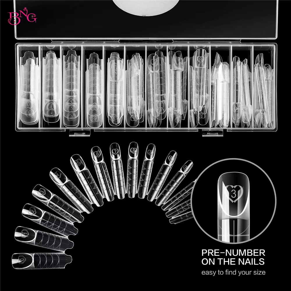 BNG 75 pièces espace ongles double formes acrylique intelligent ligne française