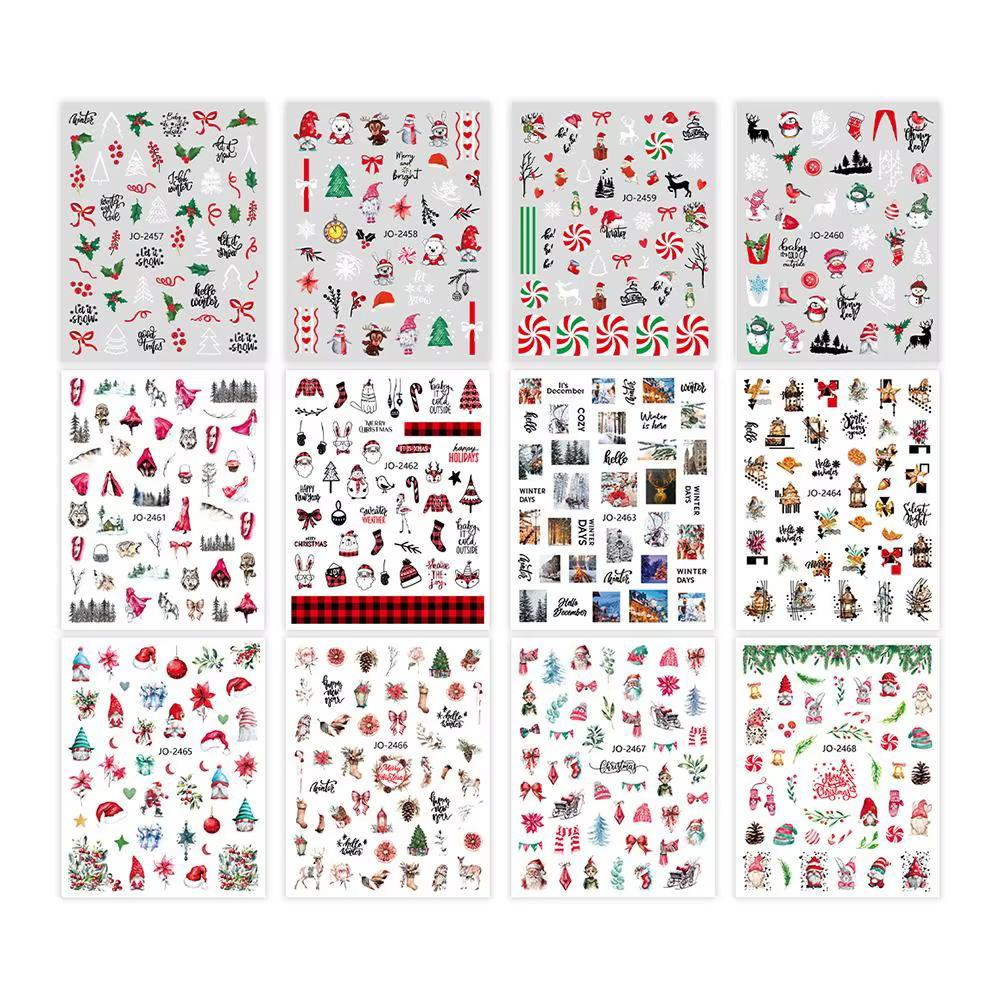 Autocollant de manucure de noël