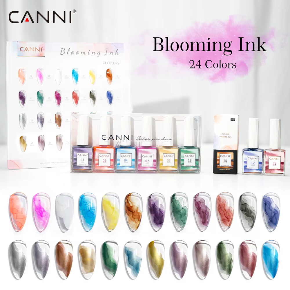 CANNI aquarelle encre pour ongles 9ml Venalisa effet fleuri