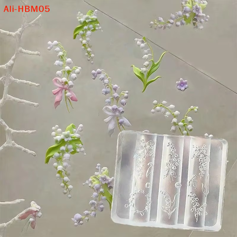 (HB05) Moule à ongles en silicone 3D Lily Of The Valley