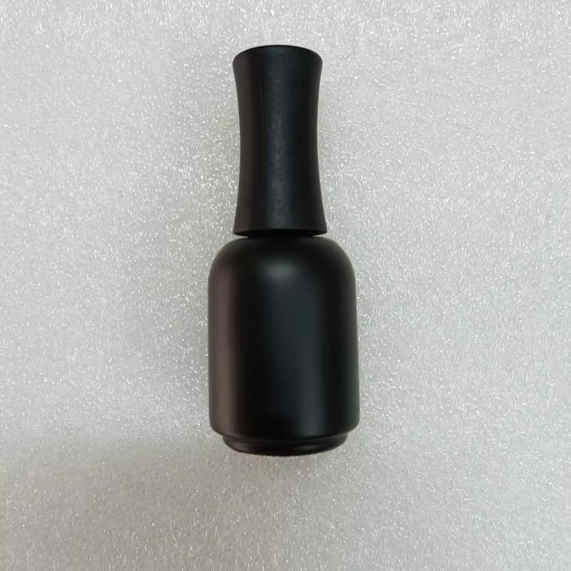 5 flacons vides en verre noir mat de 20 ml pour vernis à ongles