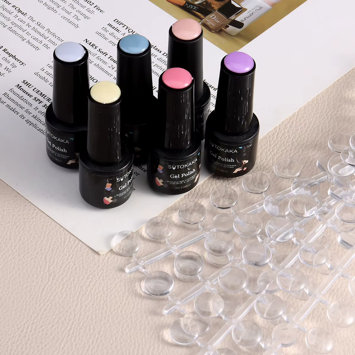 Nuancier rond pour vernis à ongles