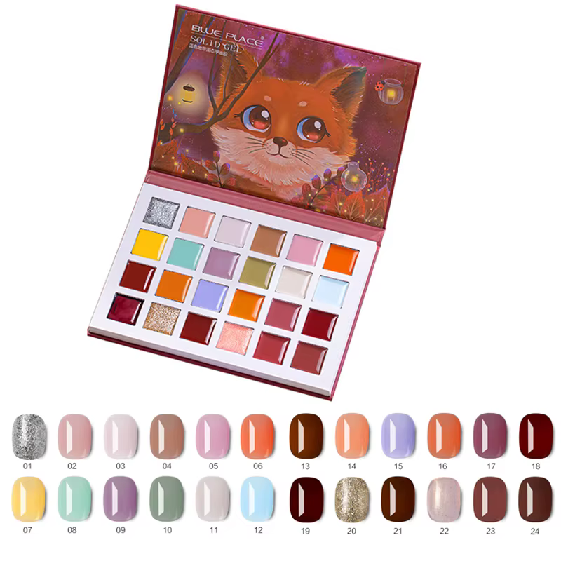 24 couleurs ensemble solide ongles Gel Palette boue peinture printemps été couleur pour Nail Art Design Semi Permanent tremper UV Gel vernis