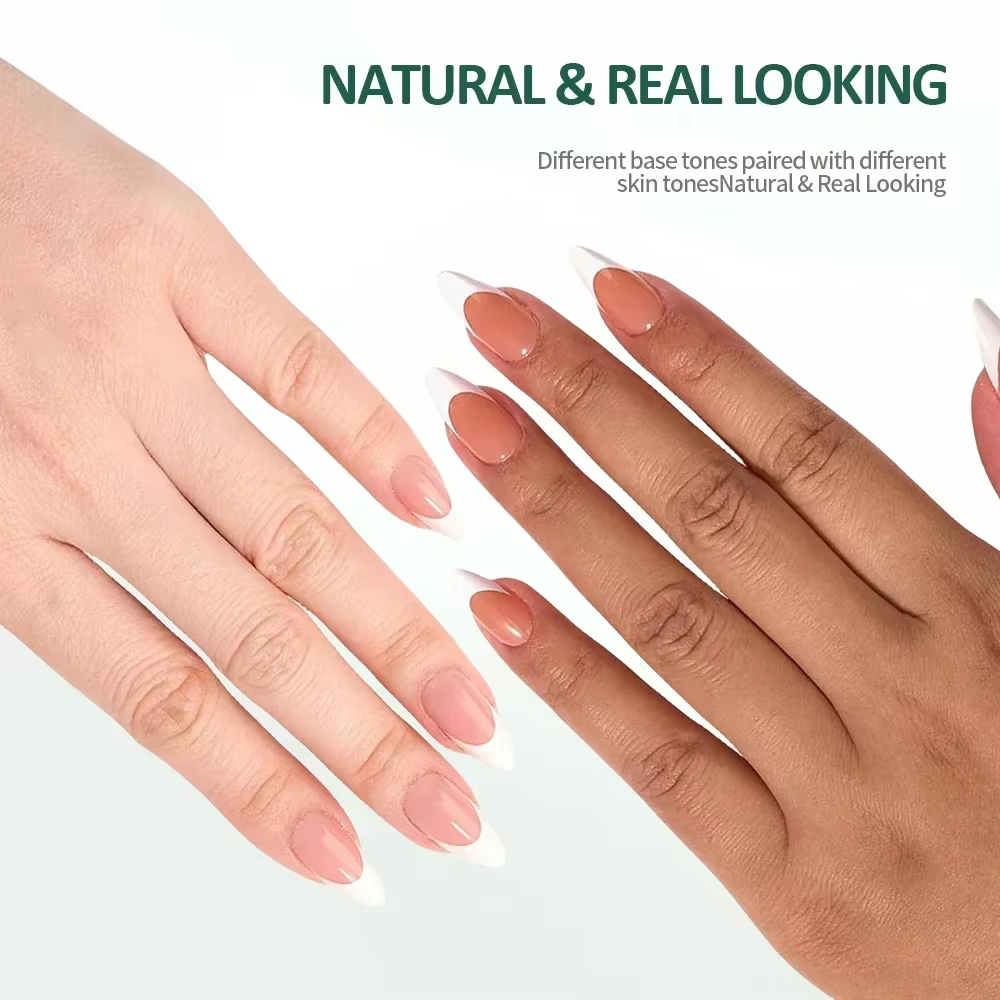 Nailpop 3 en 1 ongles à pointe française pré-colorés presse rapide et facile