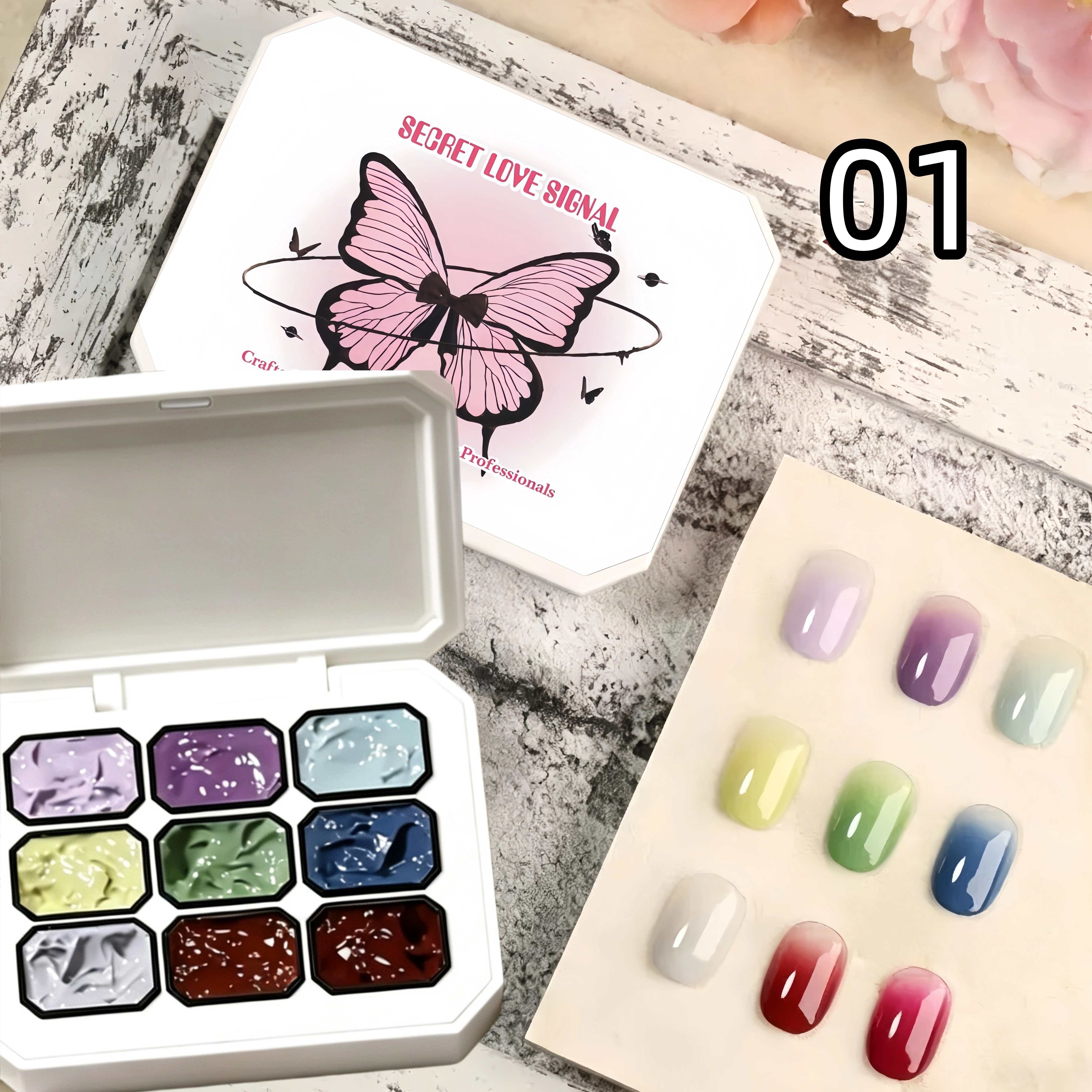 Vernis à ongles solide 9 couleurs