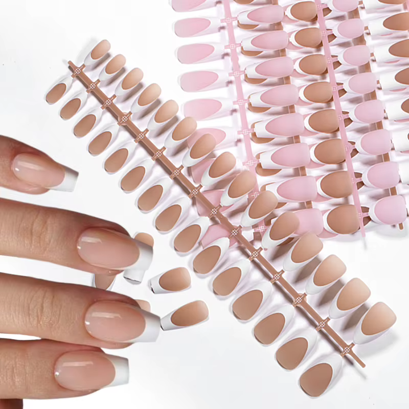 Faux ongles français à pression