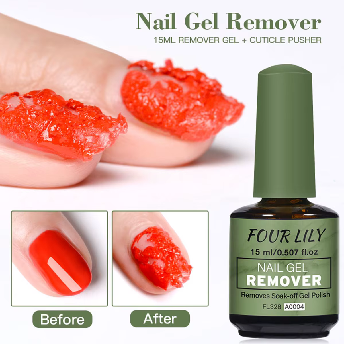 Dissolvant rapide pour gel à ongles 15 ml