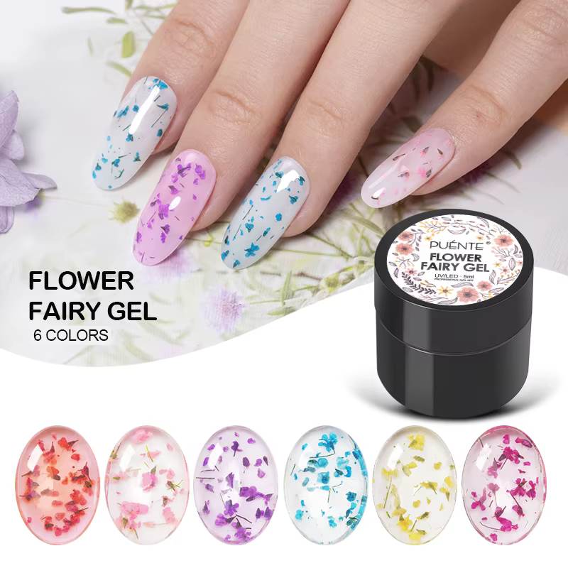 Vernis à ongles Gel à fleurs séchées