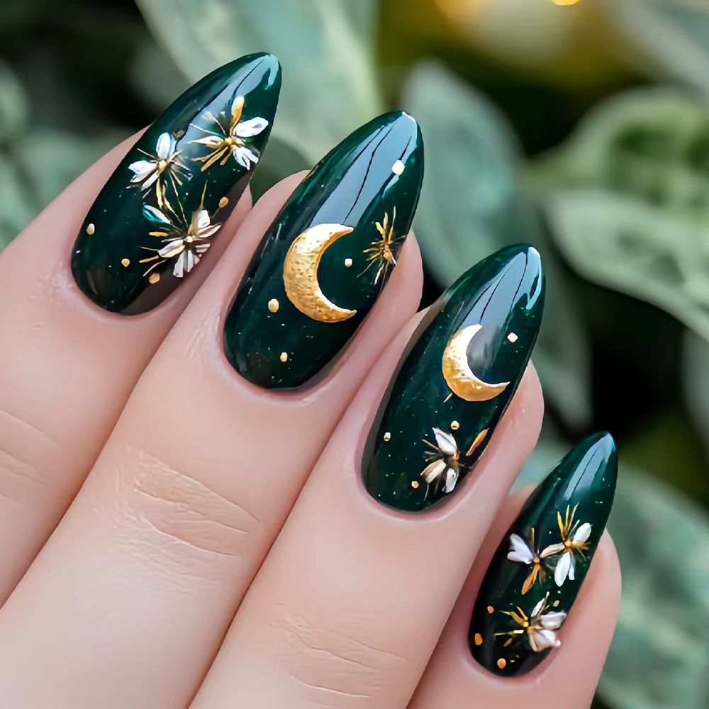 Faux ongles portables en forme d'amande