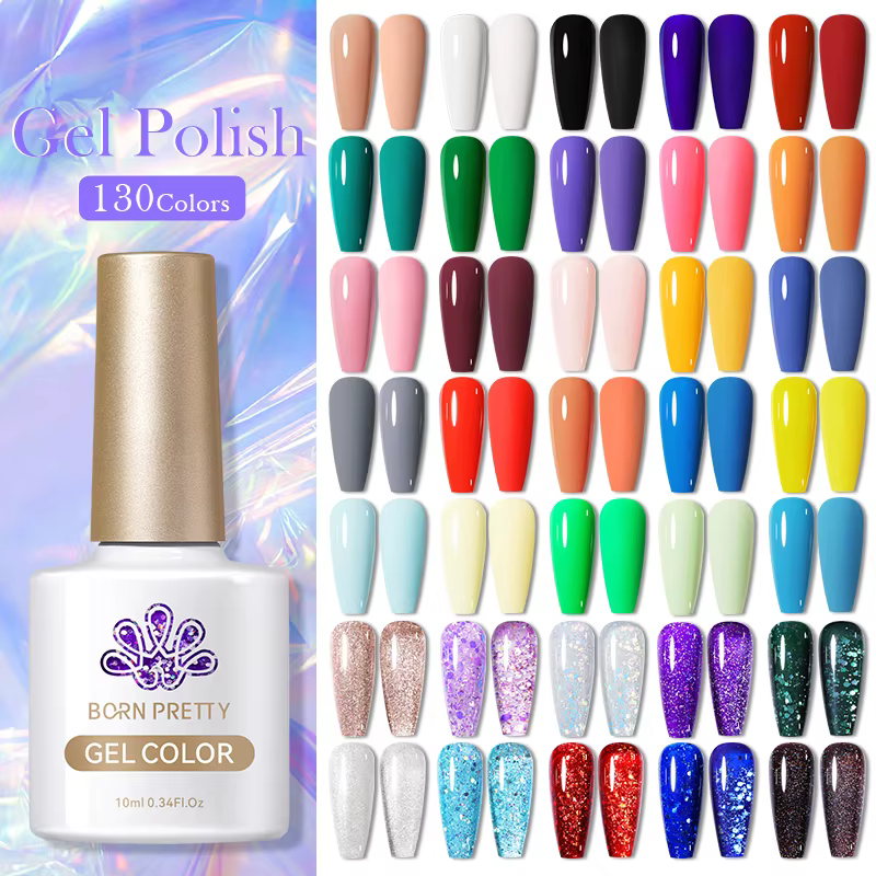 BORN PRETTY 130 couleurs Vernis à ongles Gel 10ml