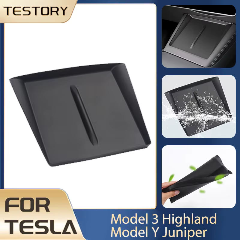 Accessoires pour Tesla Model Y Juniper 2026, tapis de charge sans fil, tapis antidérapants en silicone pour Tesla Model 3 Highland 2024-2026