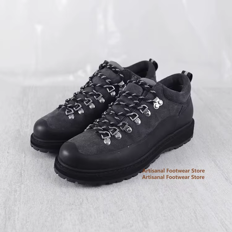 Chaussures Derby à semelles épaisses pour hommes, chaussures de randonnée imperméables et antidérapantes, bottes d'extérieur montantes de Style britannique de styliste