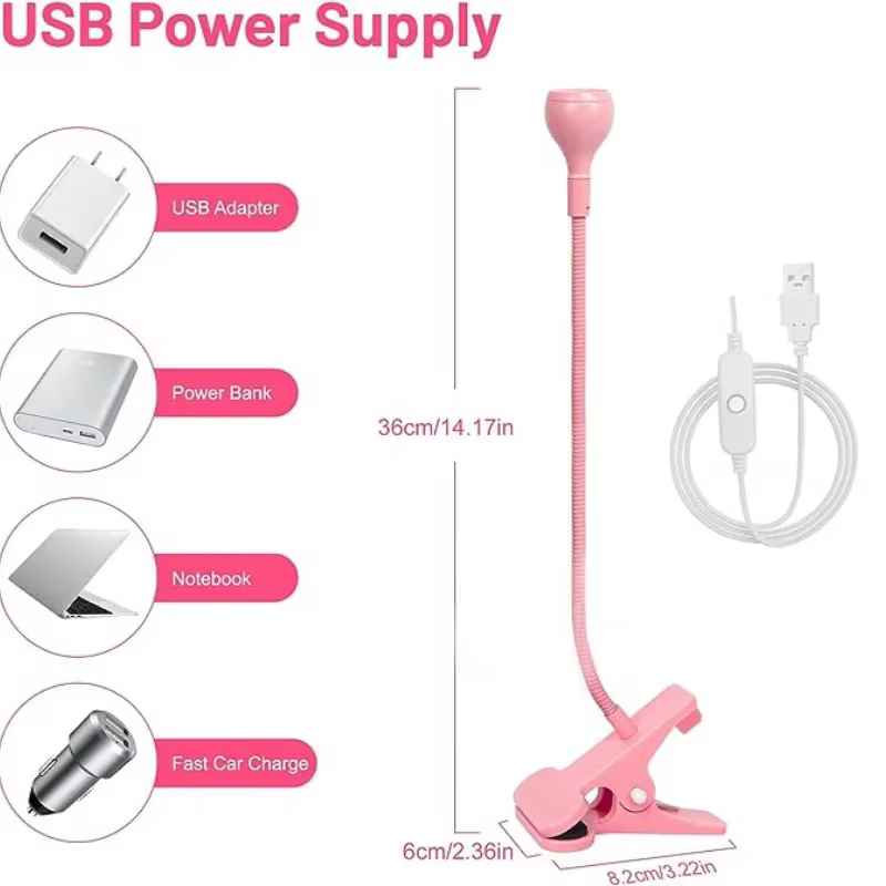 Sèche-ongles lampe UV ultraviolette Mini bureau à clipser Flexible USB Gel durcissement manucure pédicure outils