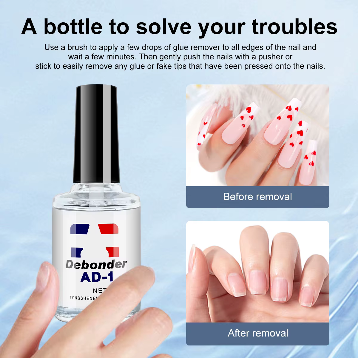Dissolvant de gel pour ongles 10ML