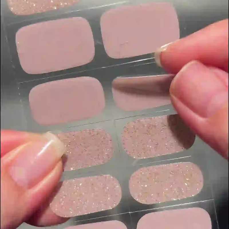 Enveloppes pour ongles en Gel Semi-durci Transparent glacé pour la saint-valentin
