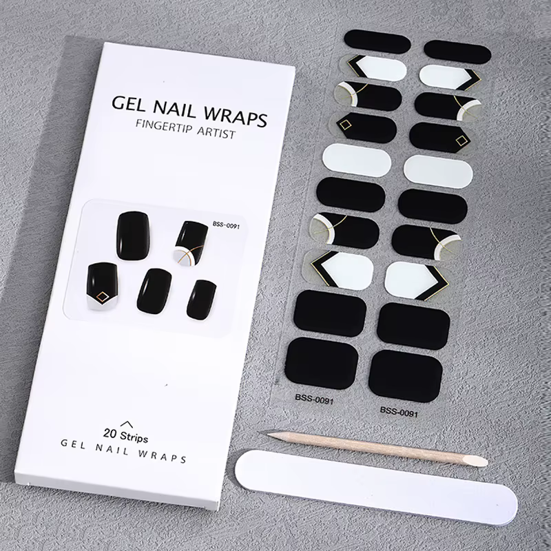 Mode Semi - cured gel Nail Art autocollant manucure UV LED lumière flash fleur ongle
