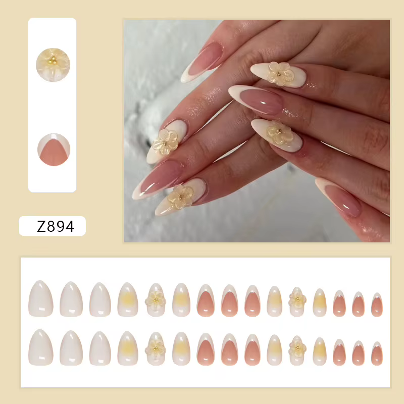 Faux ongles à presser en amande