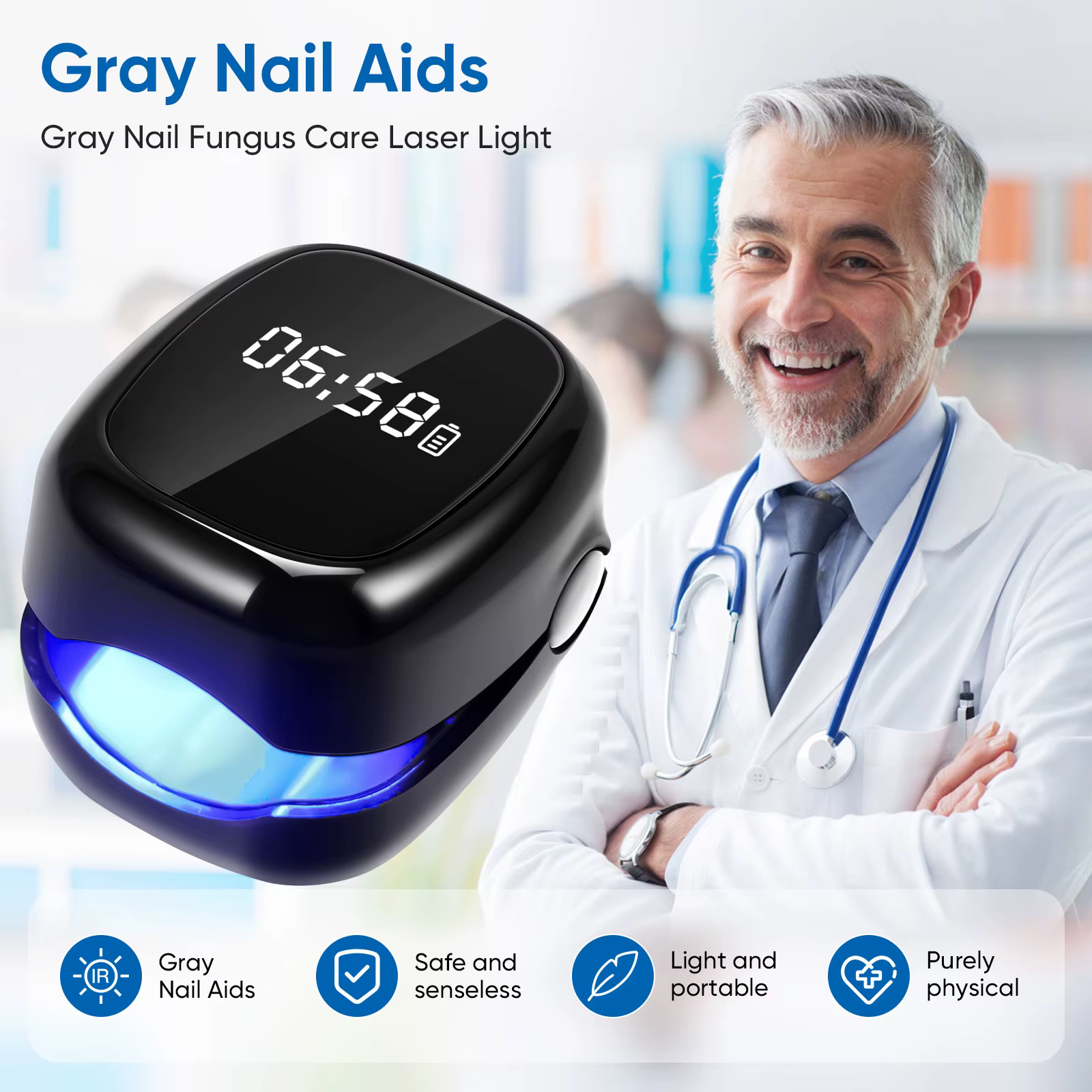 Dispositif Laser Led pour le traitement des champignons des ongles