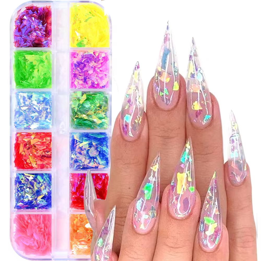 Paillettes holographiques irrégulières pour nail art