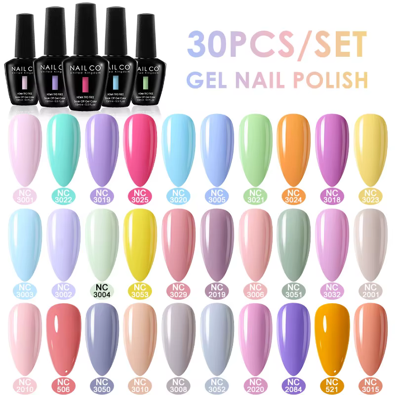NAILCO – Kit de vernis à ongles en gel hybride semi-permanent