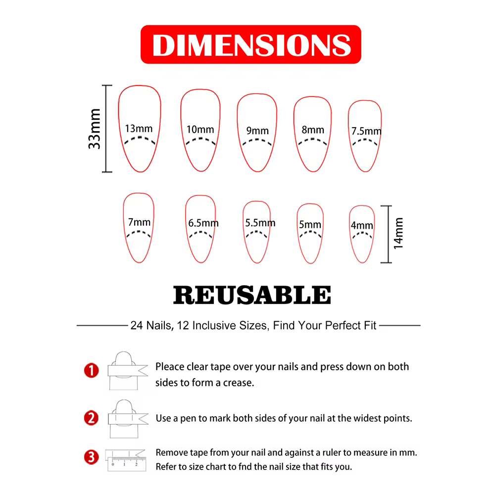 Ensemble de faux ongles pour femmes