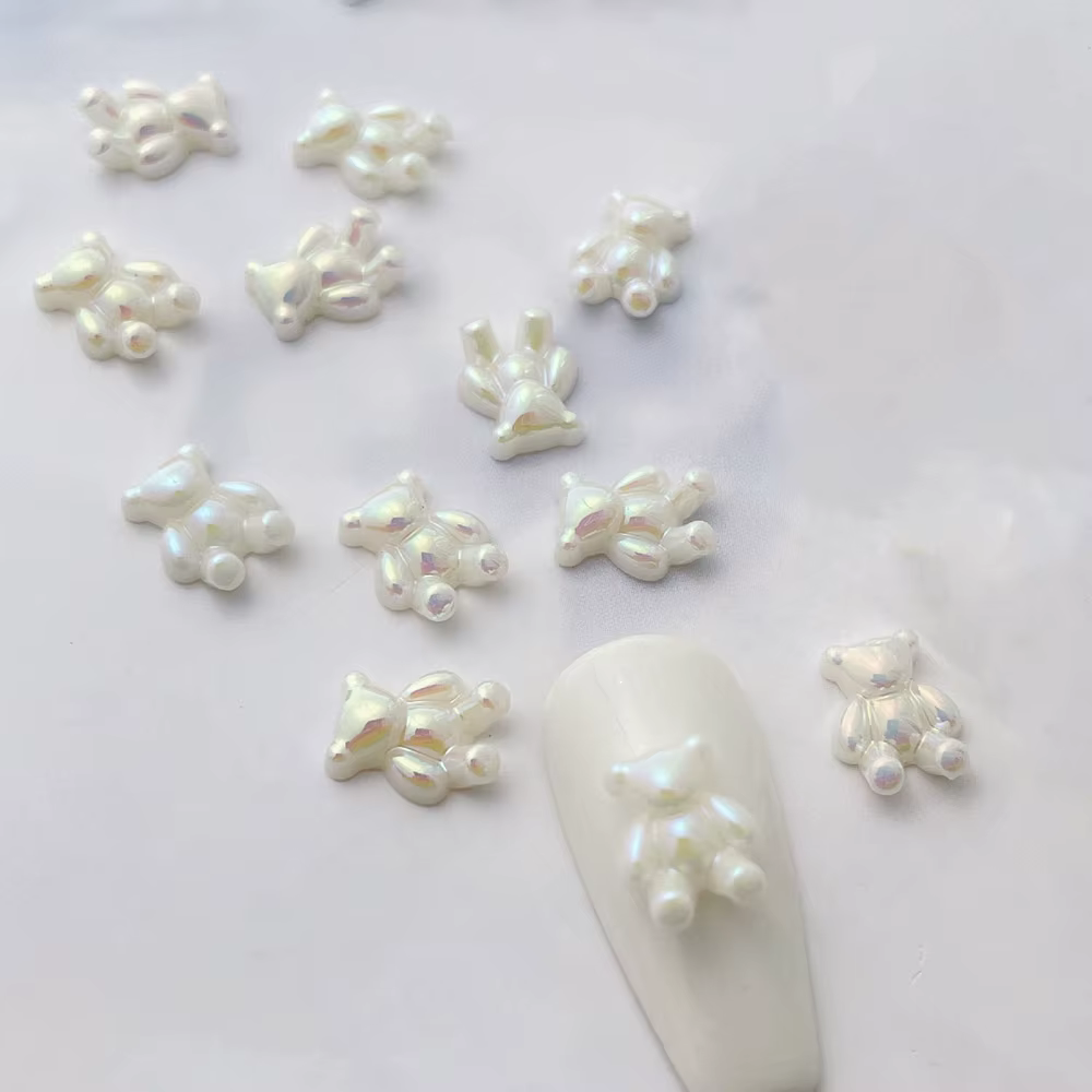 Mini-Baroque- Perle Aurora Ornements Diamante Résine Accessoire Adorable Kiyomi Ours Ongles Conseils Vernis Couplets