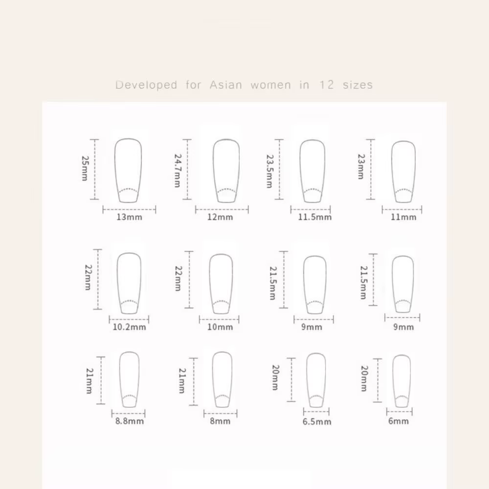 Faux ongles longs ballerine pour manucure