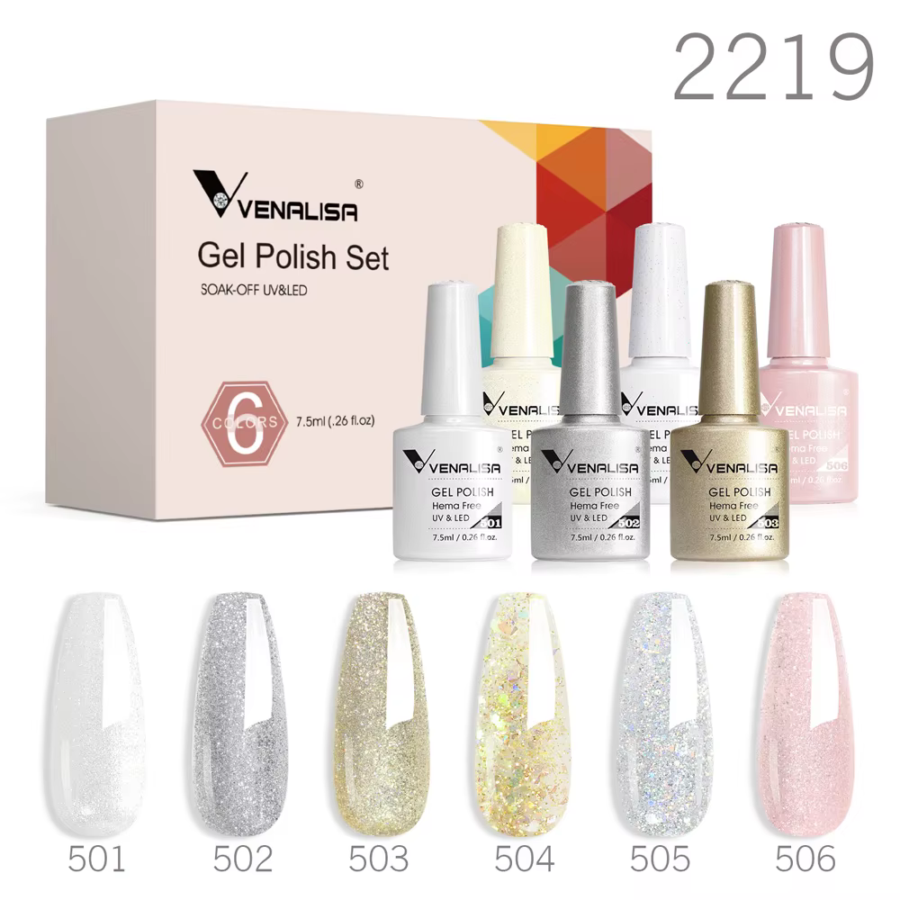 6 pièces/ensemble VIP5 Venalisa Gel vernis à ongles HEMA gratuit gelée rose couleur nue