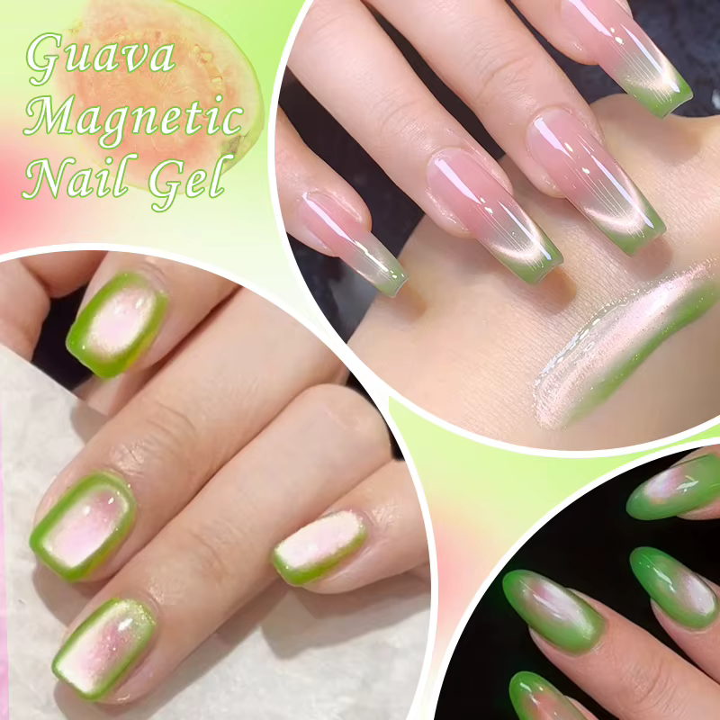 MTSSII 7ml goyave chat vernis à ongles magnétique doux vert émeraude
