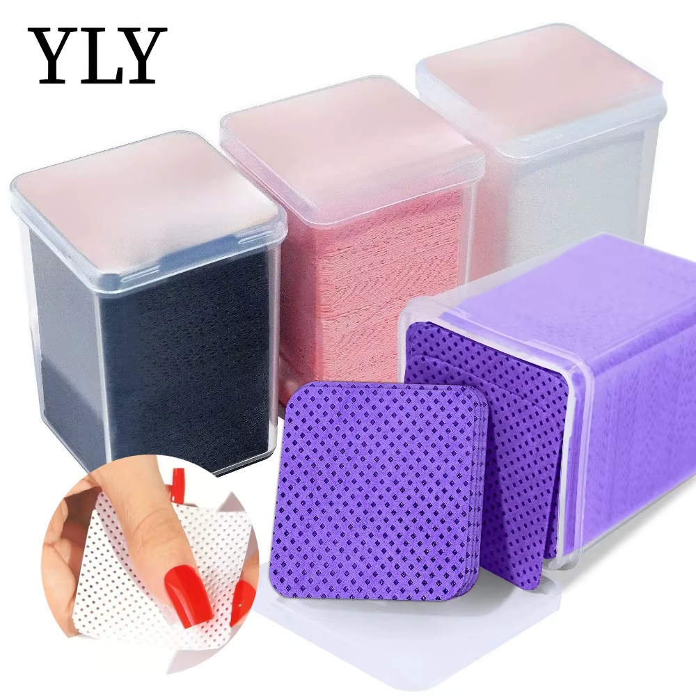 200 lingettes de coton non pelucheuses pour dissolvant de vernis à ongles