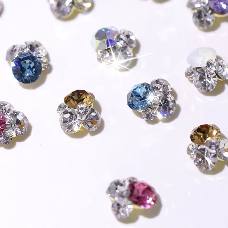 Breloques en cristal brillant 3D pour ongles