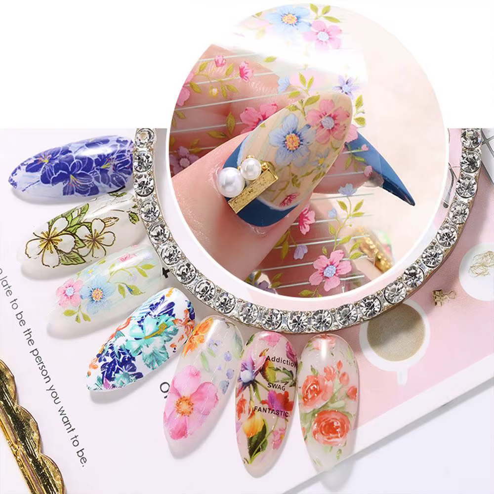 Autocollants holographiques pour nail art DIY