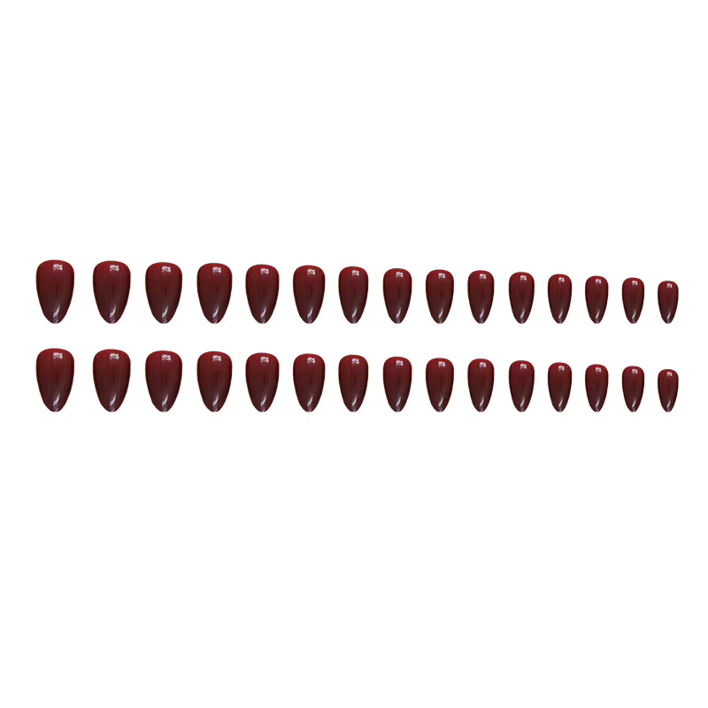 Rouge cerise 24 pièces presse sur ongles rose dégradé faux