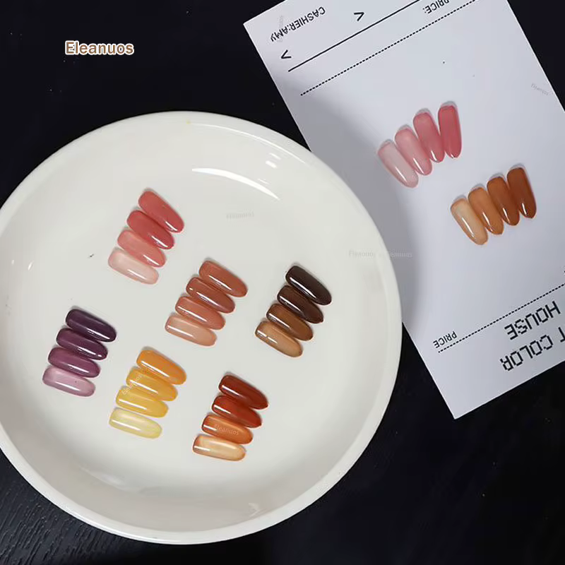 Eleanuos 48 pièces 15ml gelée Gel vernis Kit TPO gratuit Milk Shake glace thé Transparent Gel