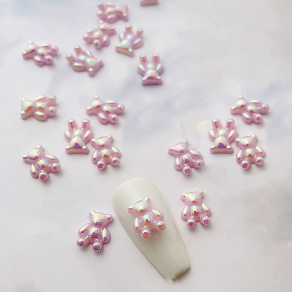 Mini-Baroque- Perle Aurora Ornements Diamante Résine Accessoire Adorable Kiyomi Ours Ongles Conseils Vernis Couplets
