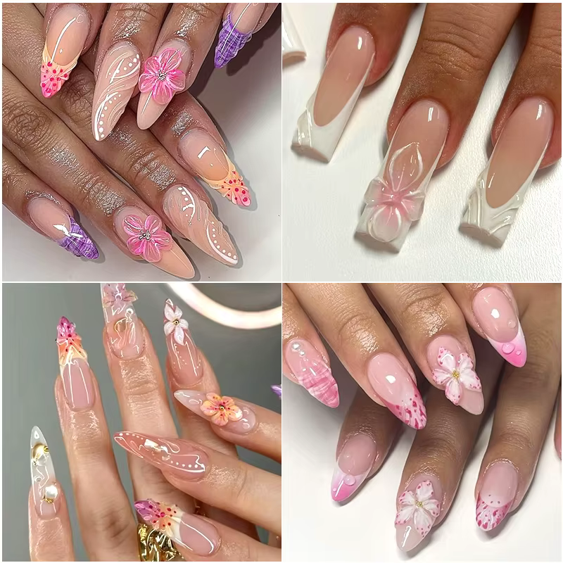 Moule à ongles en silicone pour pétales de fleurs de printemps